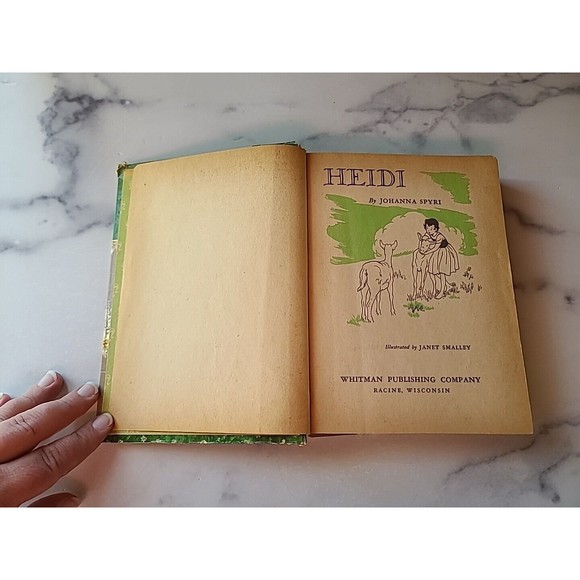 Vintage Heidi by Johanna Spyri Hardcover Book Whitman Publishing Company 1955 - Picture 4 of 10